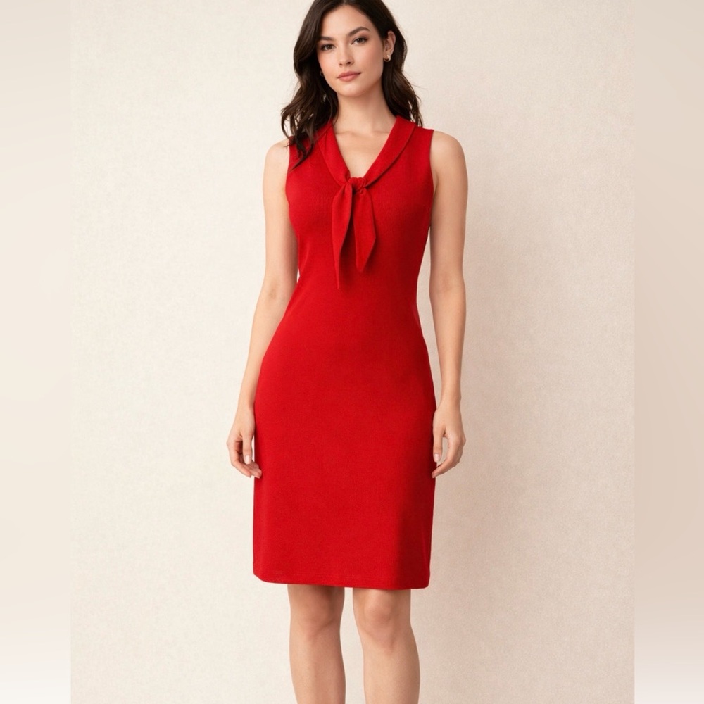 Sarah Spencer Vibrant Red Midi Dress